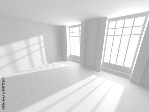 Fototapeta Naklejka Na Ścianę i Meble -  Abstract White Room Architecture Design Concept