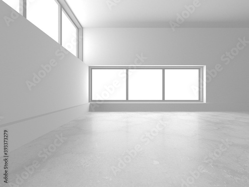 Abstract White Architecture Room Design Concept