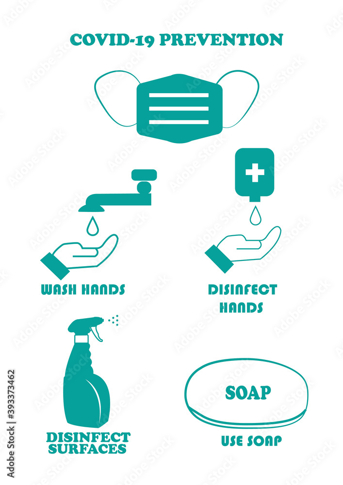 covid-19 protection, use a mask, wash your hands and others