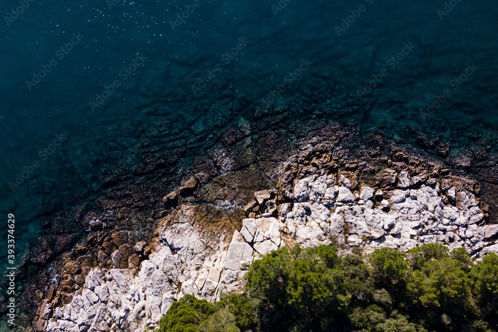Dramatic drone photo of the mediterranean coastline in Croatia Dramatic drone photo of the mediterranean coastline in Croatia