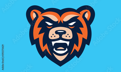 Bear sports vector mascot logo design