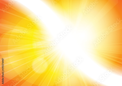 Vector : Abstract orange and yellow with len flare background