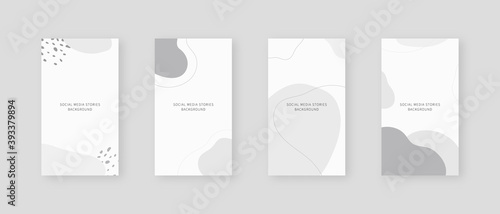 Social media stories background. Modern memphis background. Trendy editable social media stories template. Vector illustration.