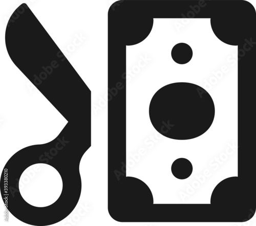 cost reduce icon vector isolate