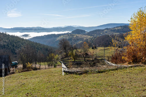Wallpaper Mural sunrise view from the mountains of Romania autumn with fog Torontodigital.ca