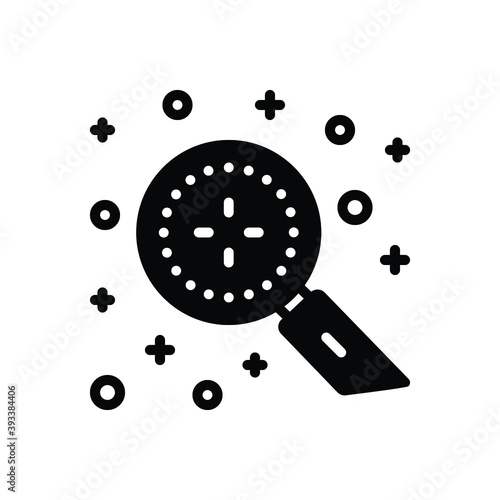 BLack solid icon for discover