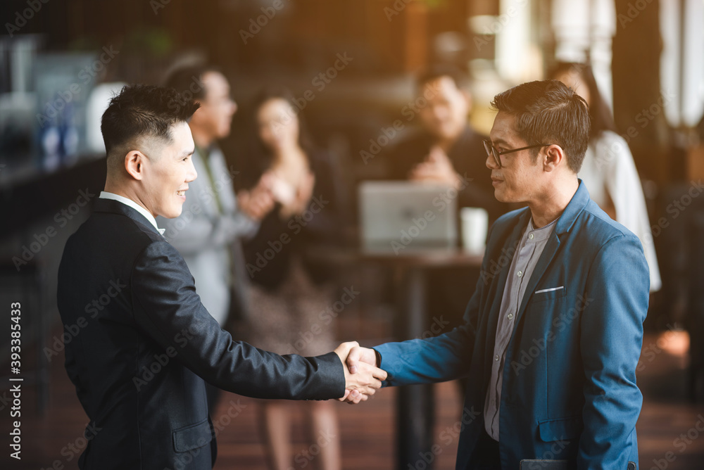 successful negotiate and handshake concept, two businessman shake hand with partner to celebration partnership and teamwork, business deal successful negotiate and handshake concept, two businessman shake hand with partner to celebration partnership and teamwork, business deal