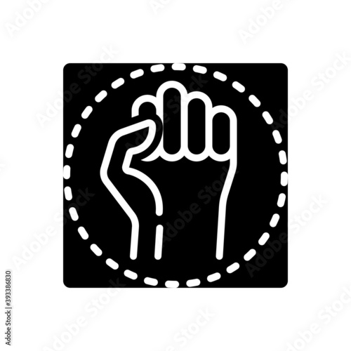 Black solid icon for resistance