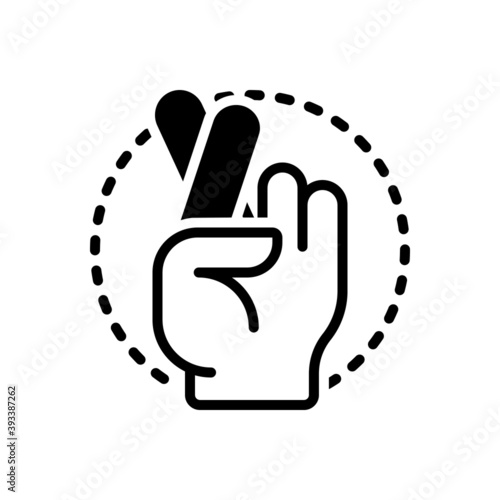 Black solid icon for swear