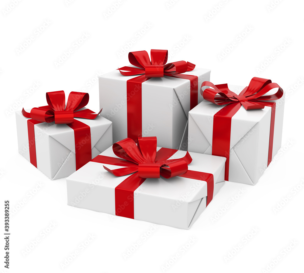 Fototapeta premium Gift Boxes Isolated