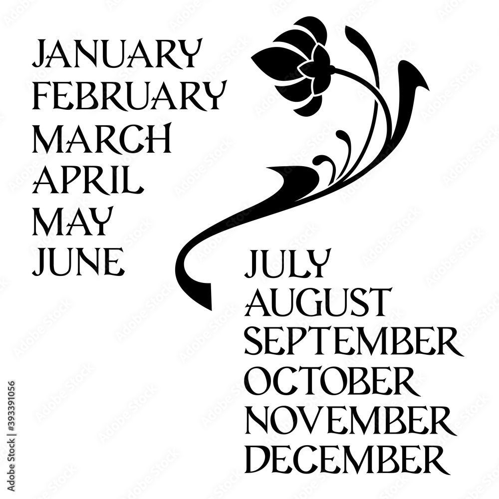 Stencil Font Art Nouveau