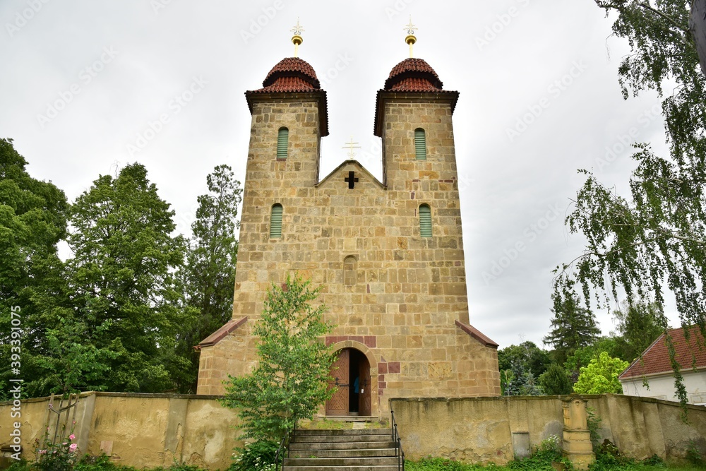 The Church of the Assumption of the Virgin Mary in Tismice is a roman catholic church from the 12th century. Location is Tismice, Central Bohemia, Czech Republic.