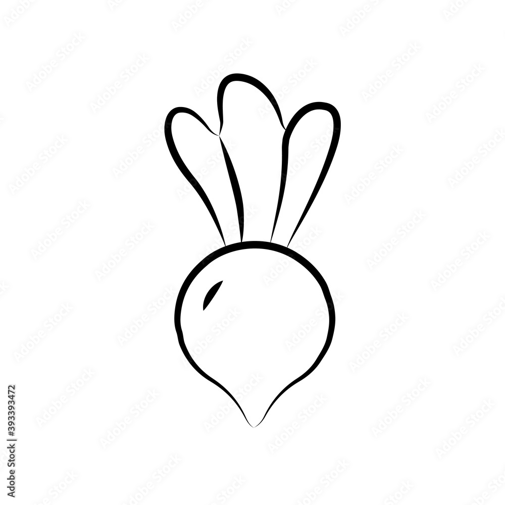 Turnip Vegetable simple brush icon Turnip Vegetable simple brush icon