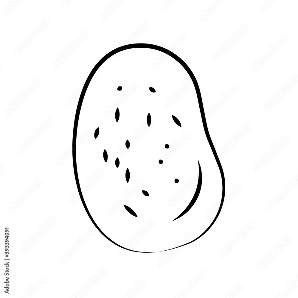 Potato Vegetable simple brush icon Potato Vegetable simple brush icon