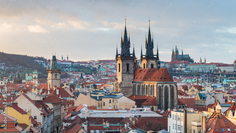 Obraz premium Prague Old Town Square and Church, Czech Republic
