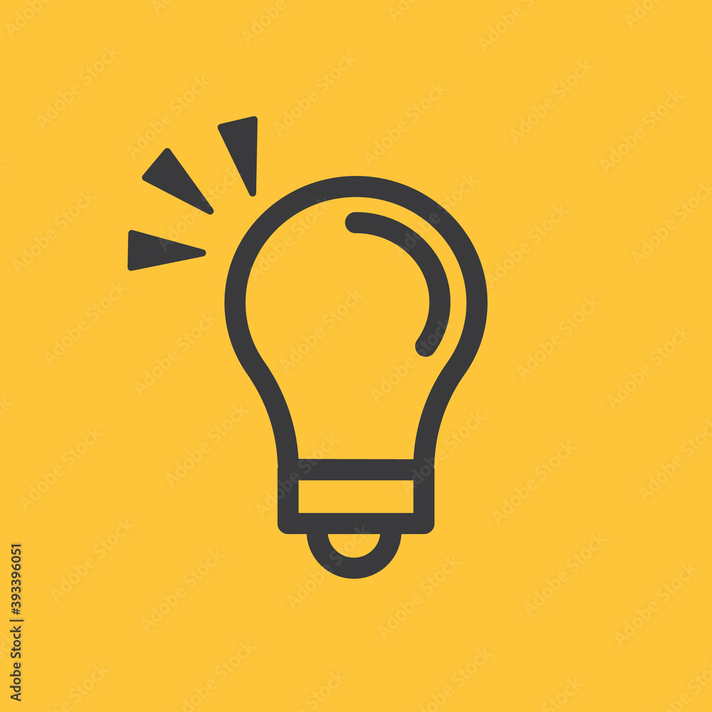 Light bulb icon. Symbol of idea. Electric shining lamp illustration. Editable linear vector. Light bulb icon. Symbol of idea. Electric shining lamp illustration. Editable linear vector.