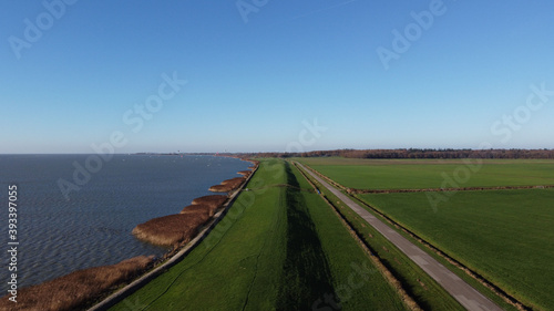 Aerial view from around Rijs in Friesland 