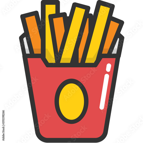  Fries Vector Icon 