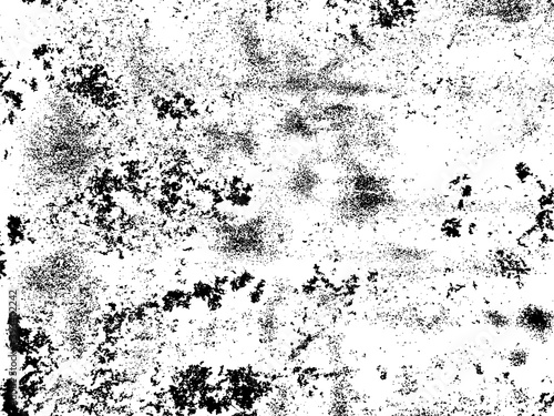 White Rusty Spot Background. Distressed Vector Paint Backdrop. Dry Shape Stone Pattern. Black Ancient Crack Surface. Grunge Dirty Cement Art. Retro Print.