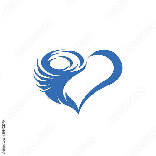 Love Tornado logo vector template, Creative Twister logo design concepts, icon symbol