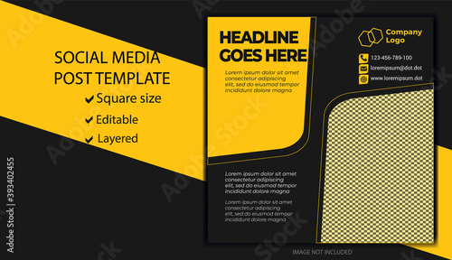 Social Media Post Template to post on instagram and to post online. Sale or Marketing post for your business for posting on social media 