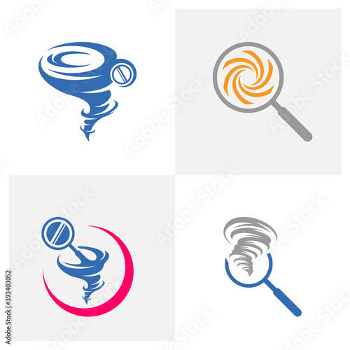 Set of Find Tornado logo vector template, Creative Twister logo design concepts, icon symbol