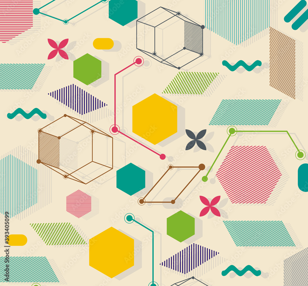 Retro geometric background, use for covers, banners, flyers and posters Retro geometric background, use for covers, banners, flyers and posters