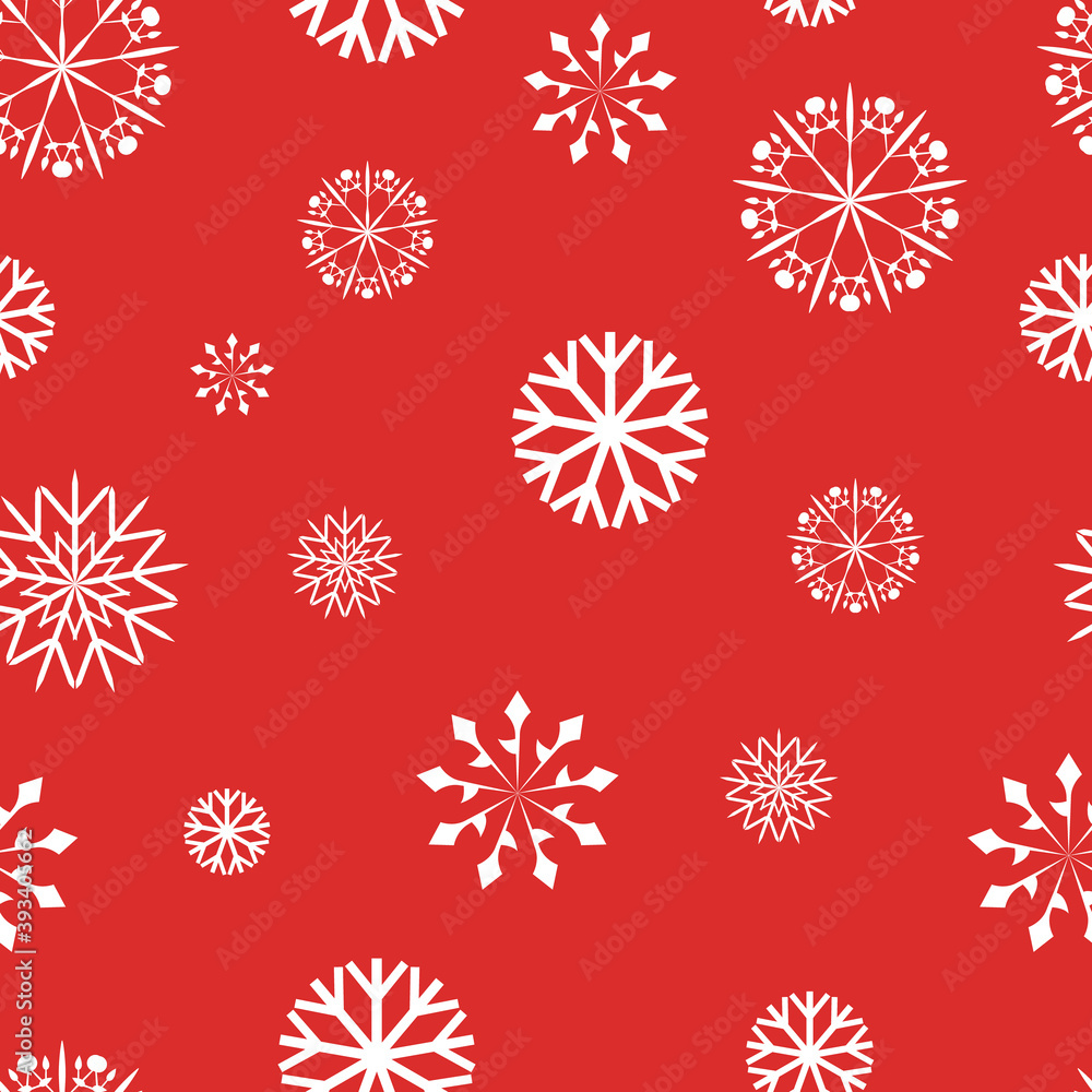 Snowflakes seamless pattern vector