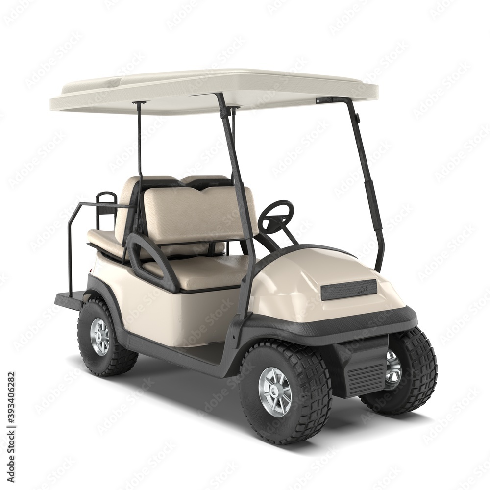 3D Illustration of a Golf Cart
