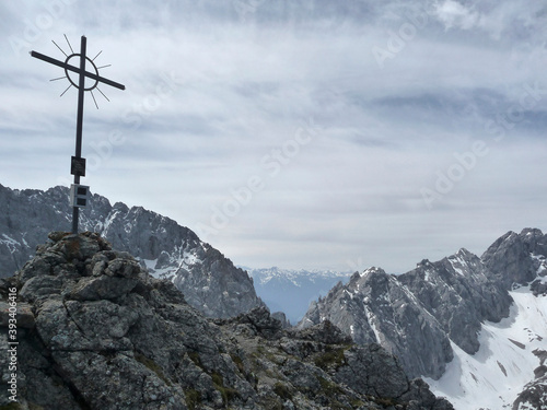 Via ferrata at high mountain lake Seebensee, Zugspitze mountain, Tyrol, Austria © BirgitKorber