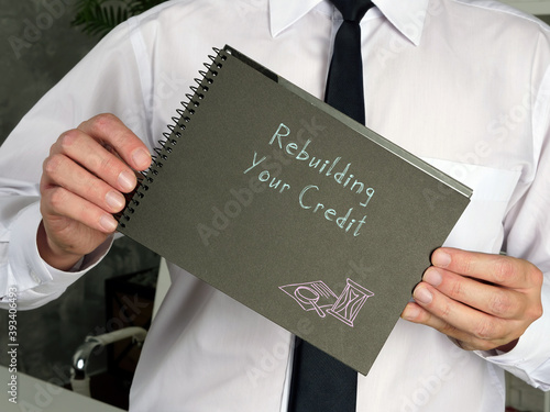 Slika na platnu Juridical concept about Rebuilding Your Credit with sign on the piece of paper