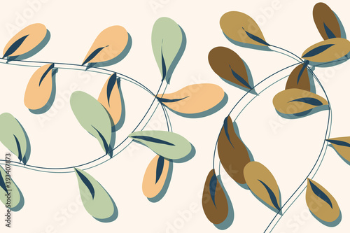 Abstract plants leaves background. plants leaves minimal tone and shadow tone for minimal. soft pink background is smooth tone. design esp10.