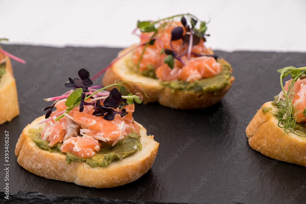 tasty italian bruschetta with baguette tasty italian bruschetta with baguette