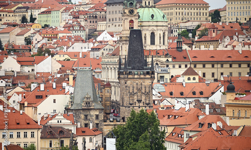 buildings churches and towers Old town Prague cityscape Czech Republic