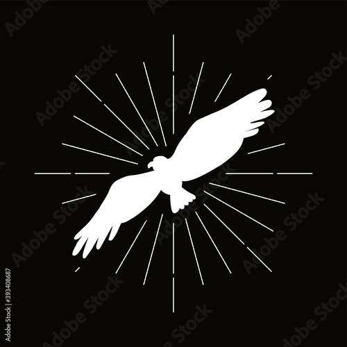 Retro eagle silhouette logo