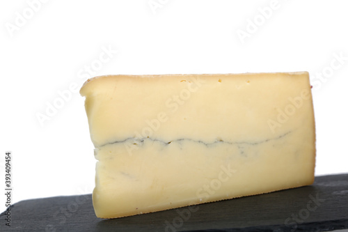 cow french and swiss cheese as morbier and gruyere