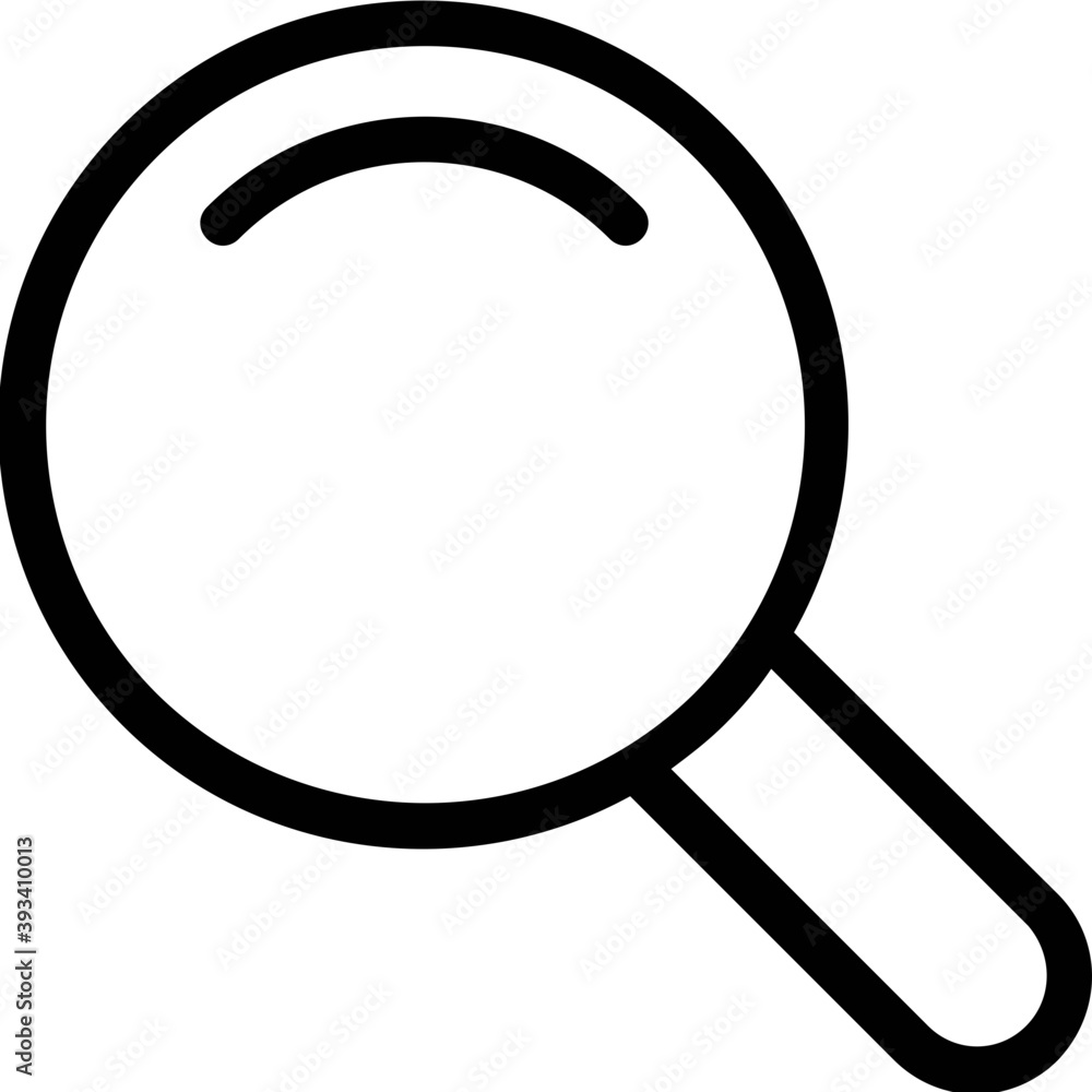 A simple magnifying glass outline vector icon
A simple magnifying glass outline vector icon
