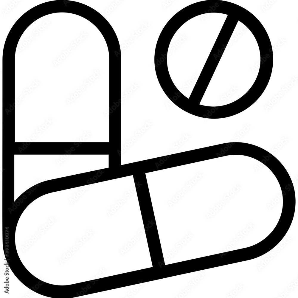 Medical drugs line vector icon. Pharmacy Symbol
Medical drugs line vector icon. Pharmacy Symbol
