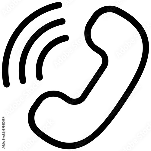 
Line vector icon of call sign 
