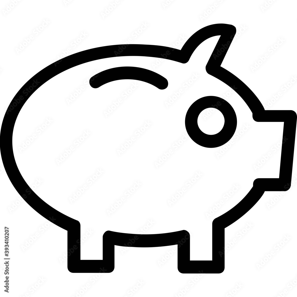 Piggy bank line vector icon for website and app
Piggy bank line vector icon for website and app