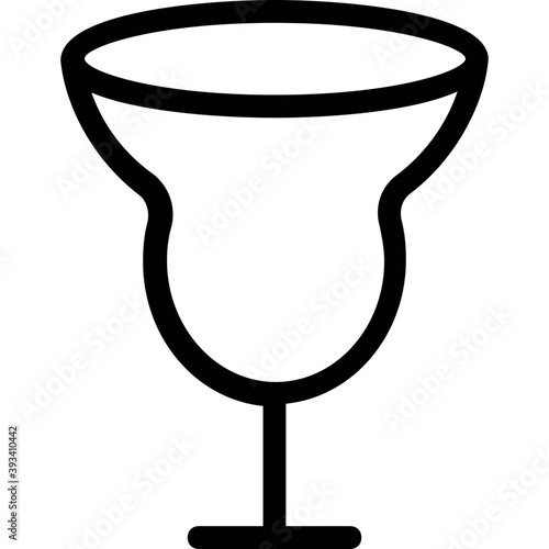 
Wine glass line icon vector for alcoholic drinks symbol 
