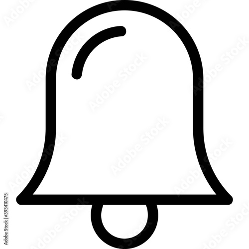 
A cute line icon of a notification jingle bell 
