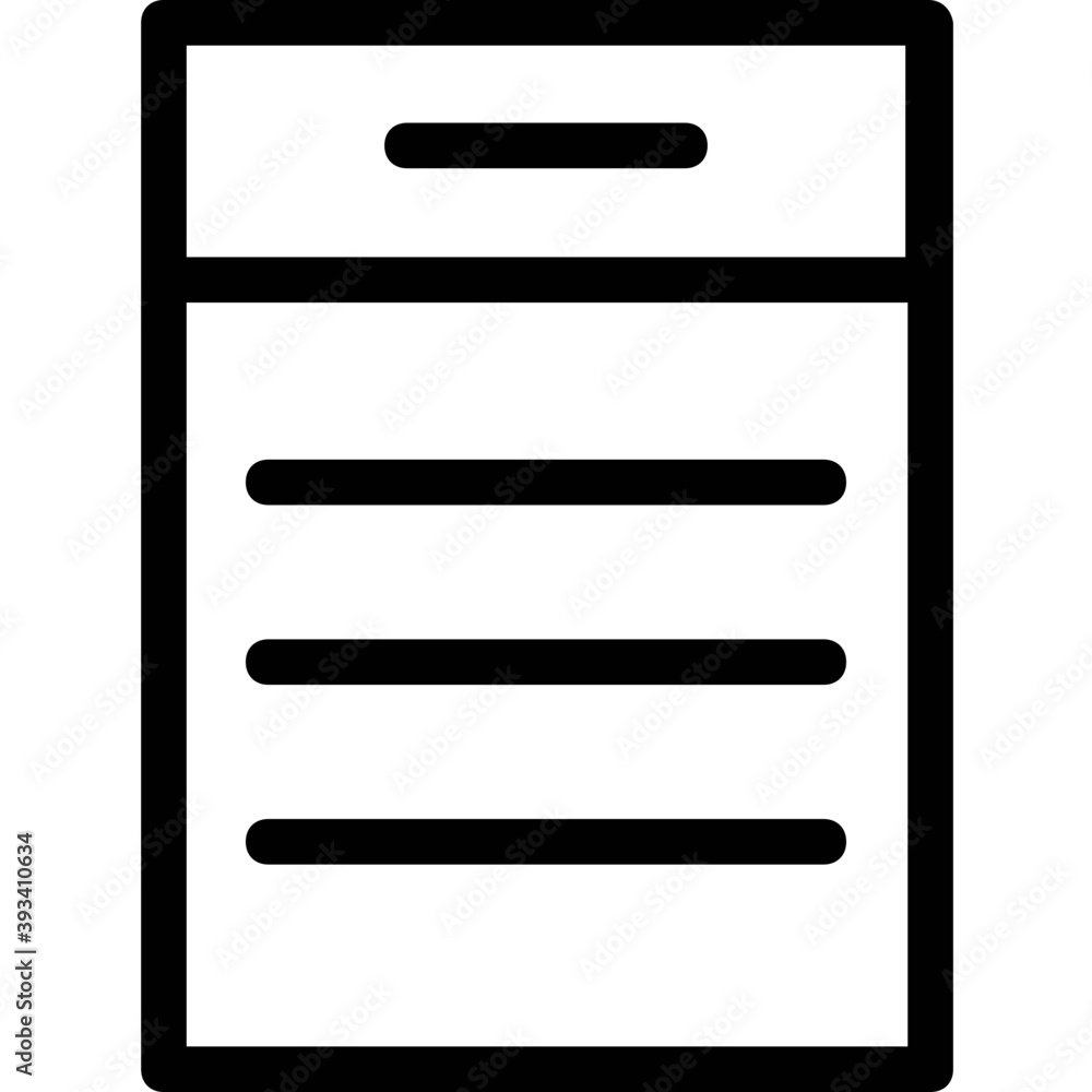 Chest of drawer line vector icon
Chest of drawer line vector icon