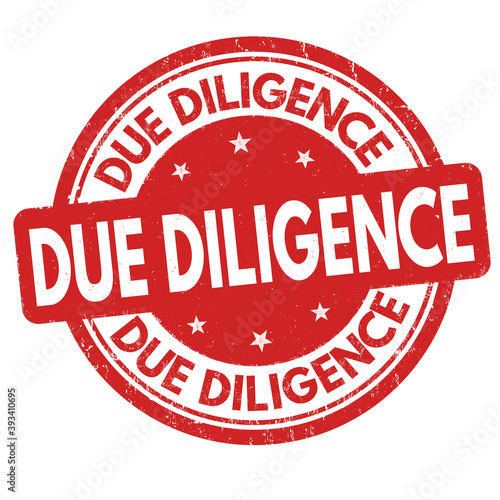 Due diligence grunge rubber stamp