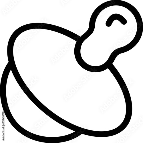 
Baby pacifier line vector icon 
