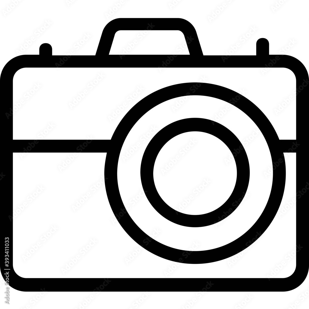 A photographic camera line vector icon
A photographic camera line vector icon