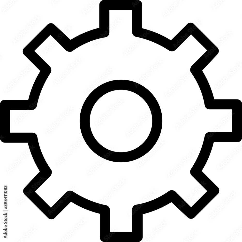 A cogwheel symbol used for settings, line vector icon
A cogwheel symbol used for settings, line vector icon
