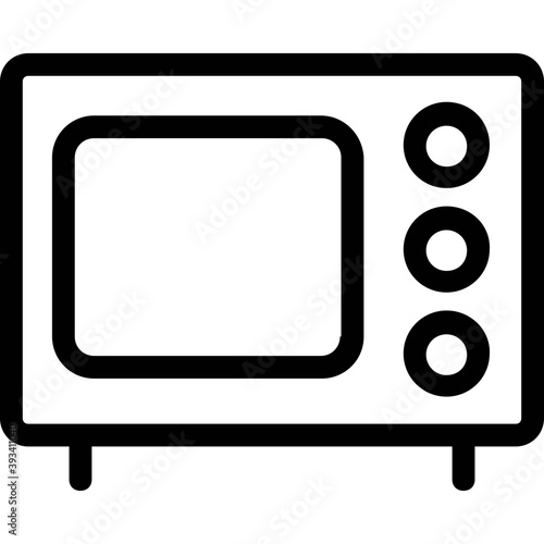 
Microwave oven line vector icon 
