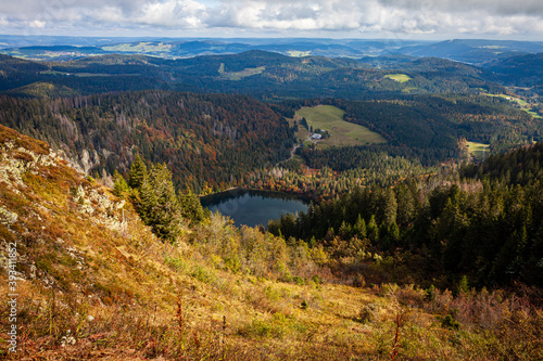 Lake in the mountains among the forests in Schwarzwald, Feldberg