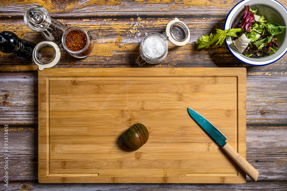 bamboo board and knife bamboo board and knife
